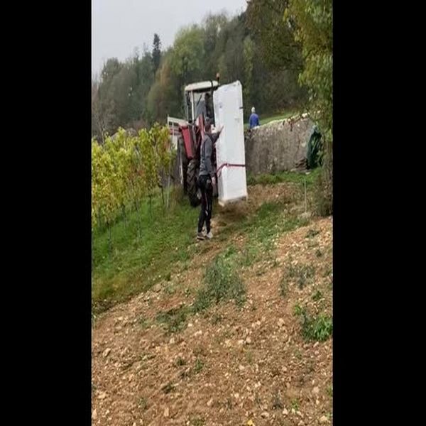 Für unsere Kunden ist uns kein Weg zu beschwerlich... Hier transportieren wir in Concise (Jura / Neuenburgersee) ein...